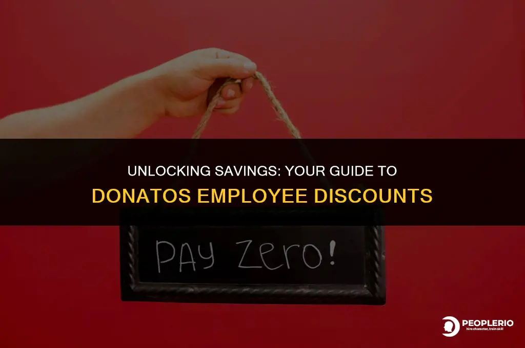 what is the employee discount code for donatos