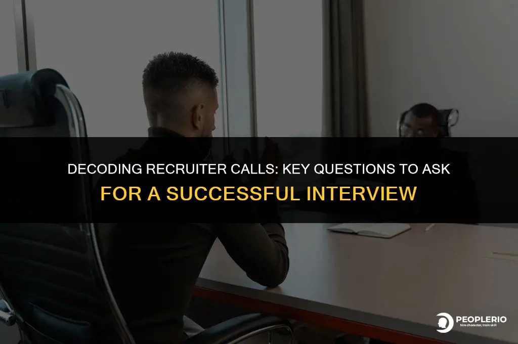 what questions to ask when a recruiter calls