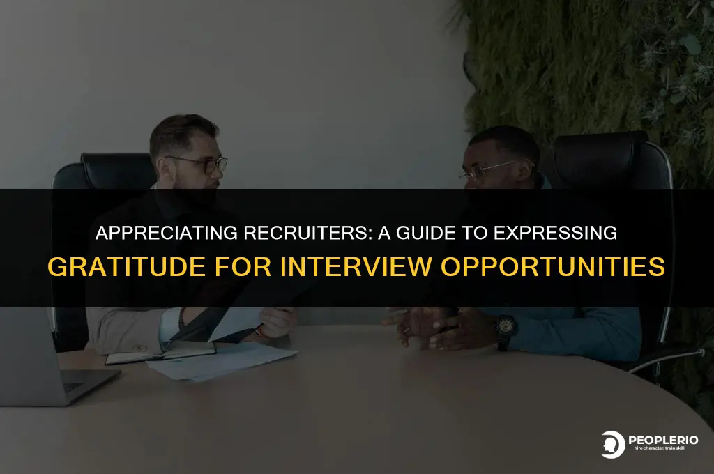 what to thank recruiter for setting up interview
