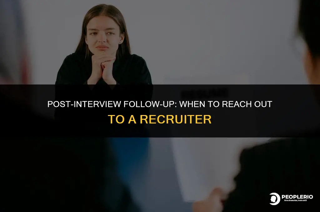 when to call a recruiter after an interview