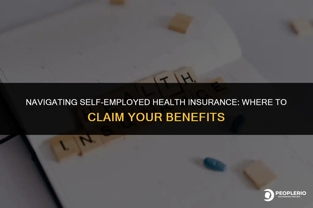 where do i claim self employee health insurance