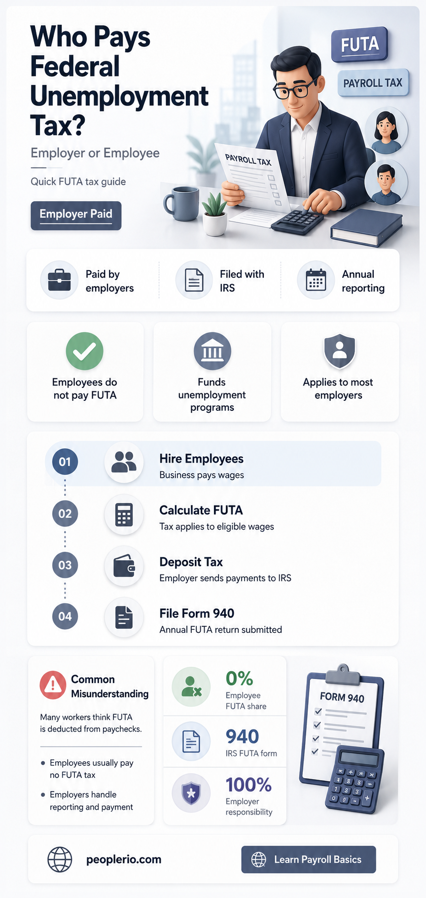can federal unemployment tax be paid by employee