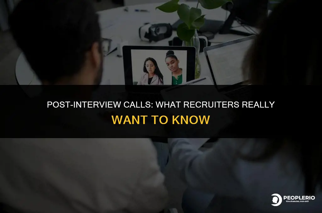 why can a recruiter call you after interview