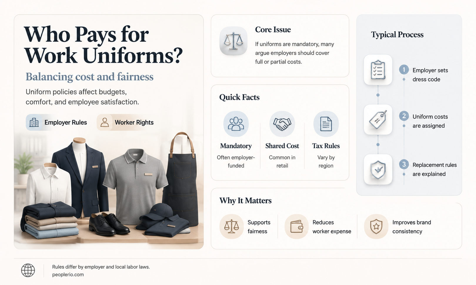 can employers require employee to pay for uniforms