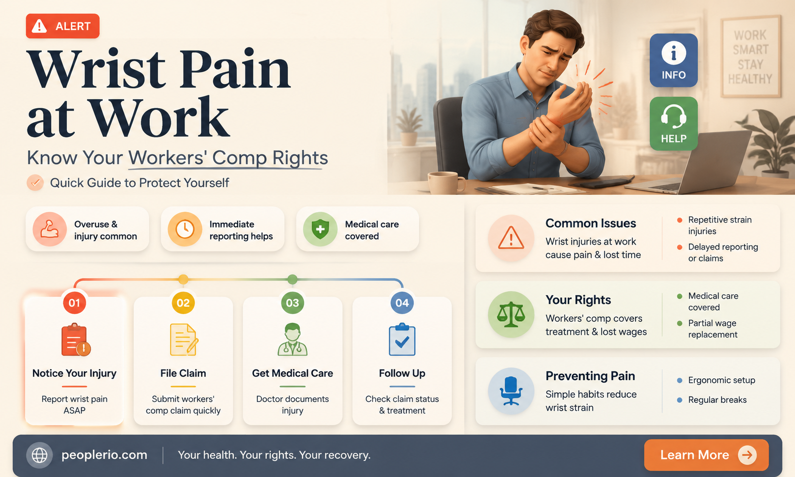 can you claim workers compensation for wrist pain